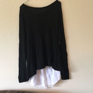 Black long sleeve with zipper back